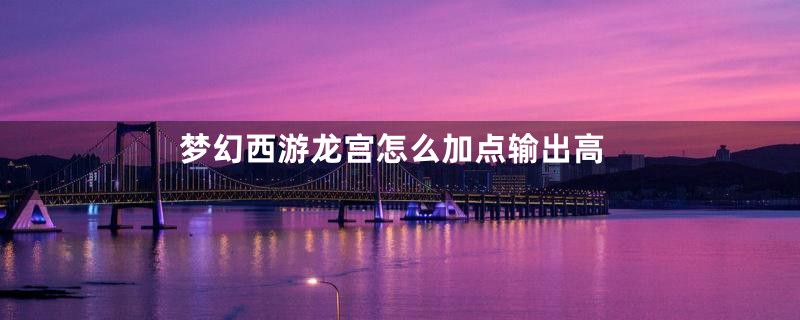 梦幻西游龙宫怎么加点输出高