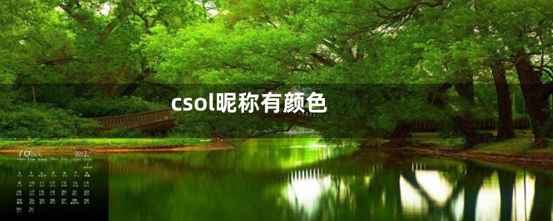 csol昵称有颜色