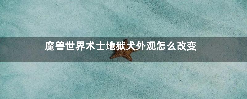 魔兽世界术士地狱犬外观怎么改变