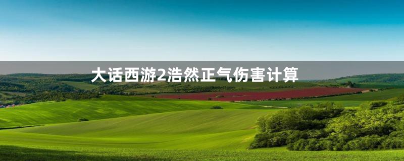 大话西游2浩然正气伤害计算