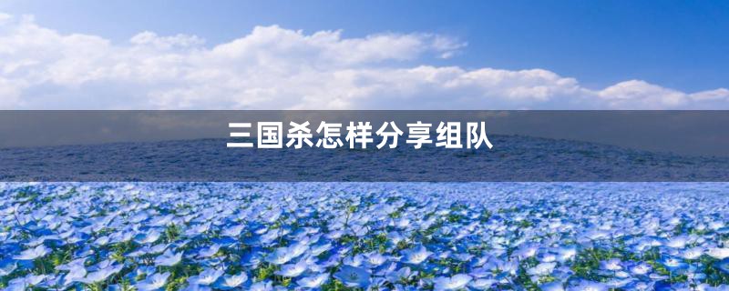 三国杀怎样分享组队