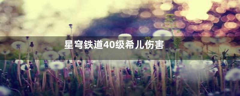 星穹铁道40级希儿伤害
