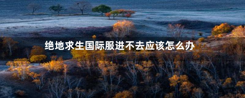 绝地求生国际服进不去应该怎么办