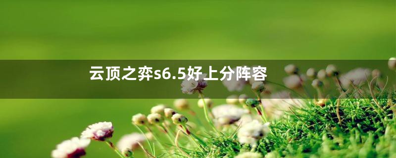 云顶之弈s6.5好上分阵容