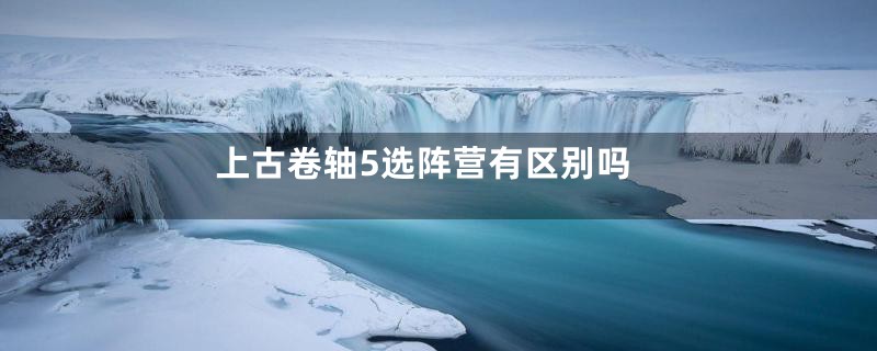 上古卷轴5选阵营有区别吗