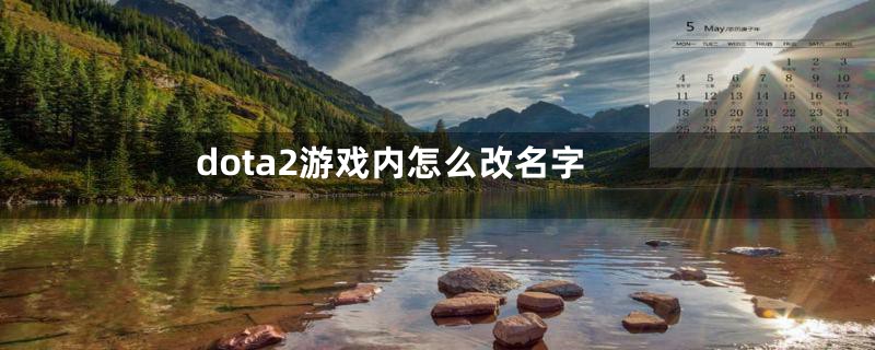 dota2游戏内怎么改名字