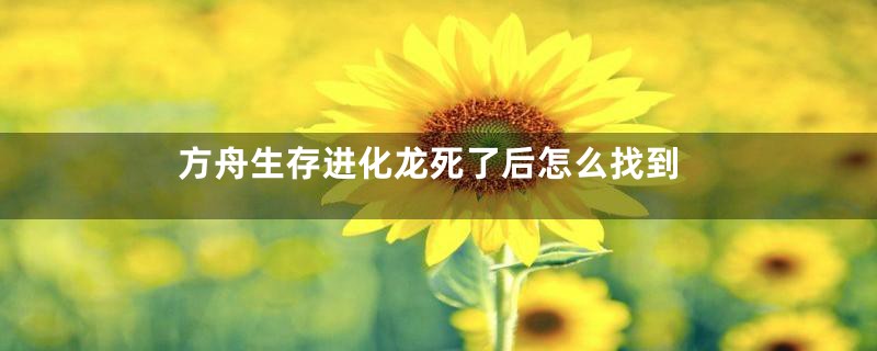 方舟生存进化龙死了后怎么找到