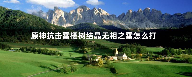 原神抗击雷樱树结晶无相之雷怎么打