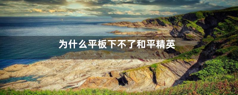 为什么平板下不了和平精英