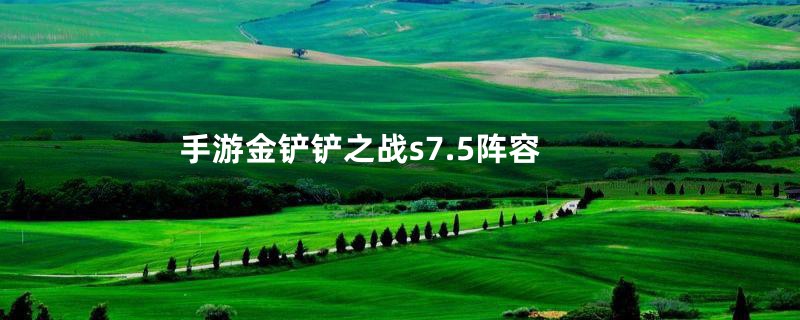 手游金铲铲之战s7.5阵容
