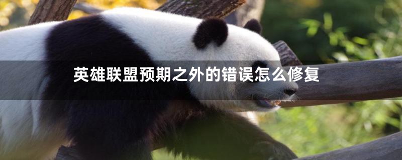 英雄联盟预期之外的错误怎么修复