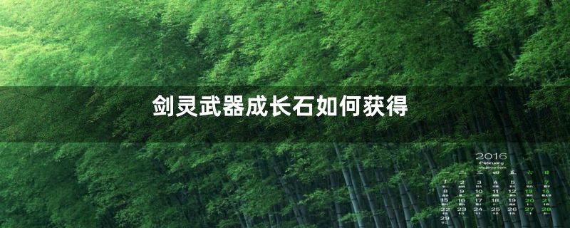 剑灵武器成长石如何获得
