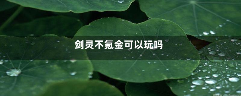 剑灵不氪金可以玩吗