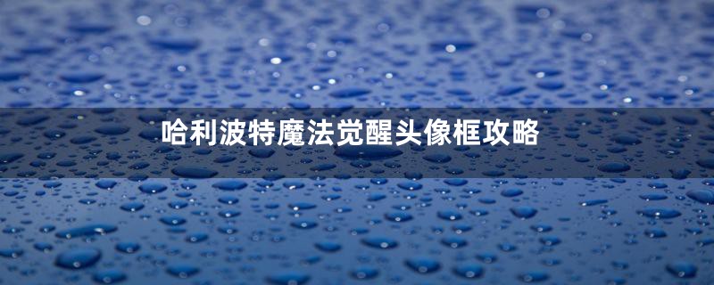 哈利波特魔法觉醒头像框攻略