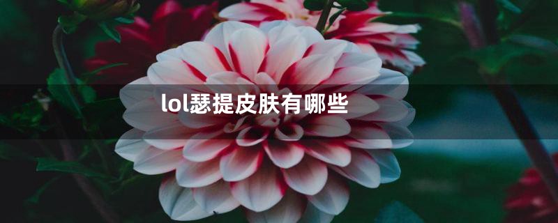 lol瑟提皮肤有哪些