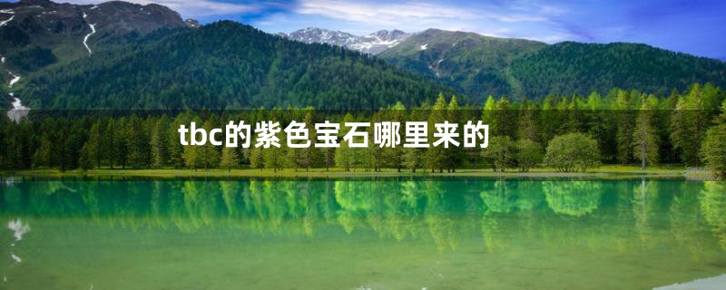 tbc的紫色宝石哪里来的