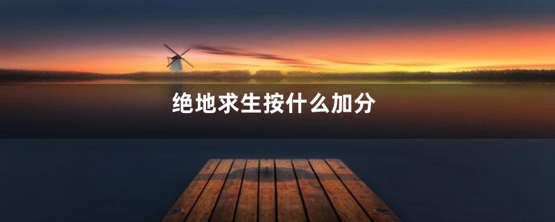 绝地求生按什么加分