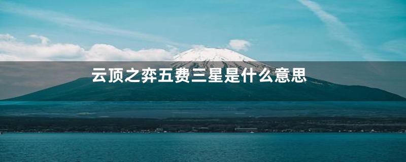 云顶之弈五费三星是什么意思